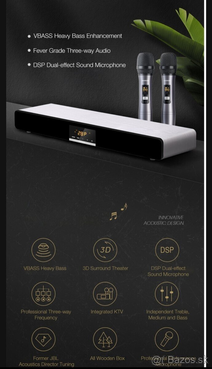 Xiaomi Punos 350w profesionálny reproduktor +2 x mikrofón