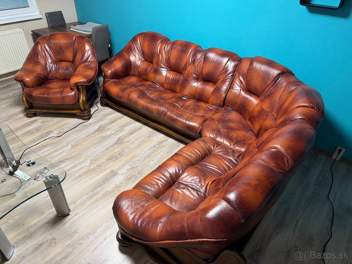 Kožená sedacia súprava