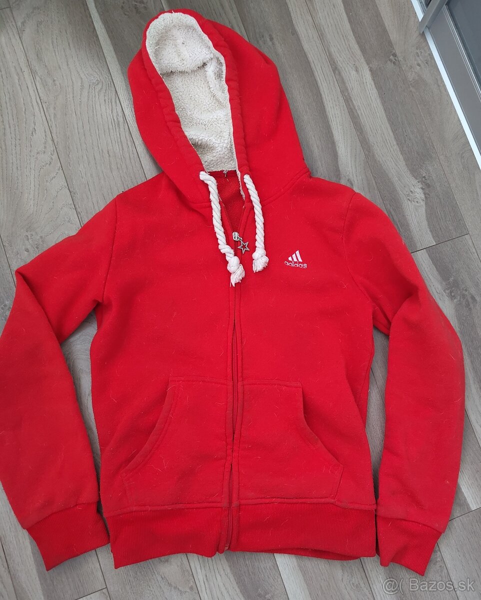 Mikina s kapucou adidas - 56 cm dlzka x 43 cm sirka