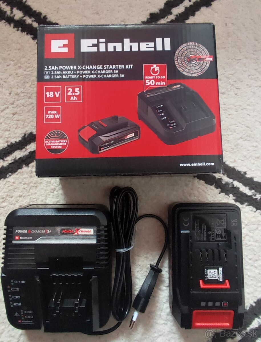 Nova bateria Einhell 18 V 2,5 Ah + nabijacka