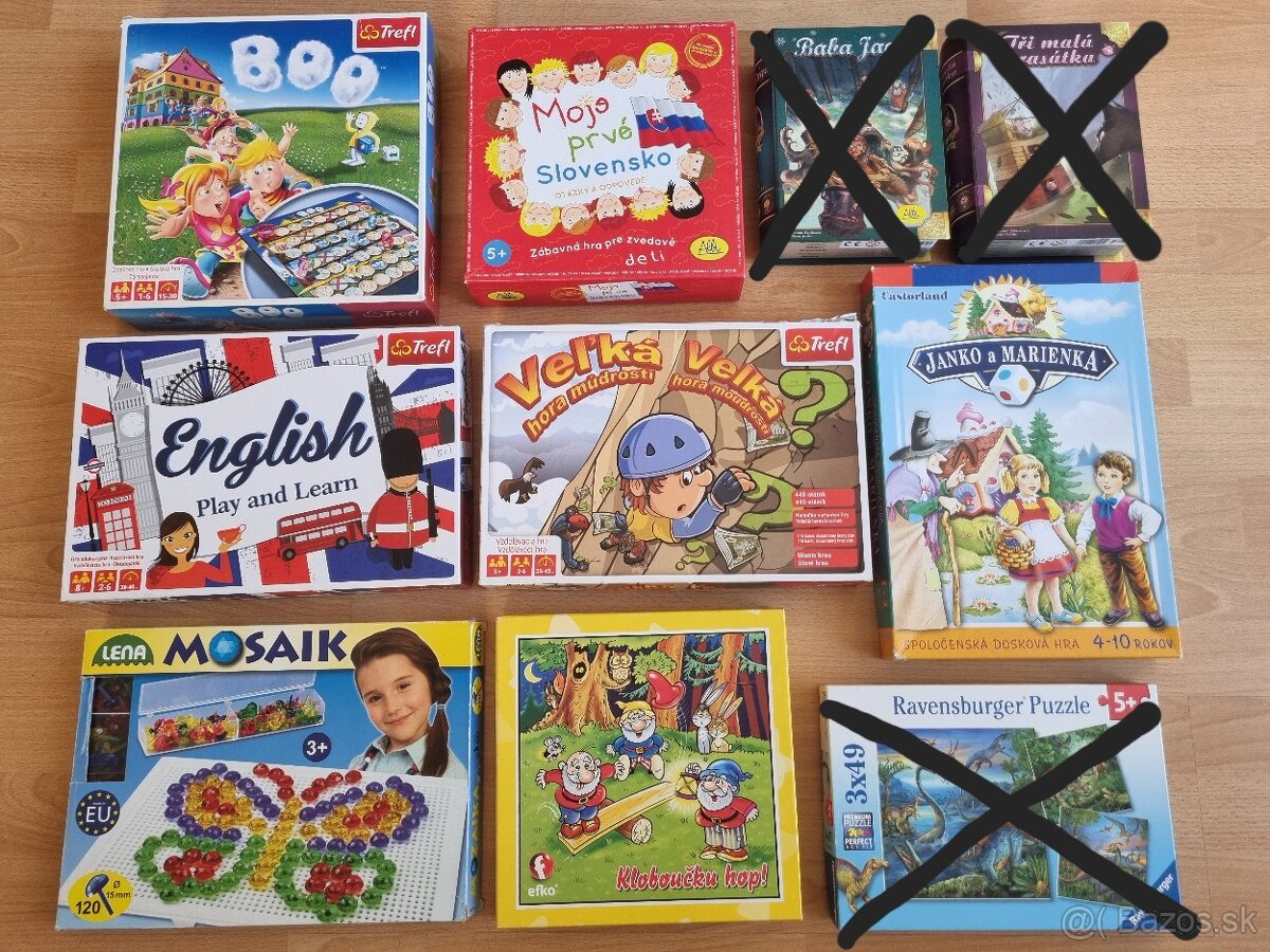 Detské spoločenské hry a puzzle