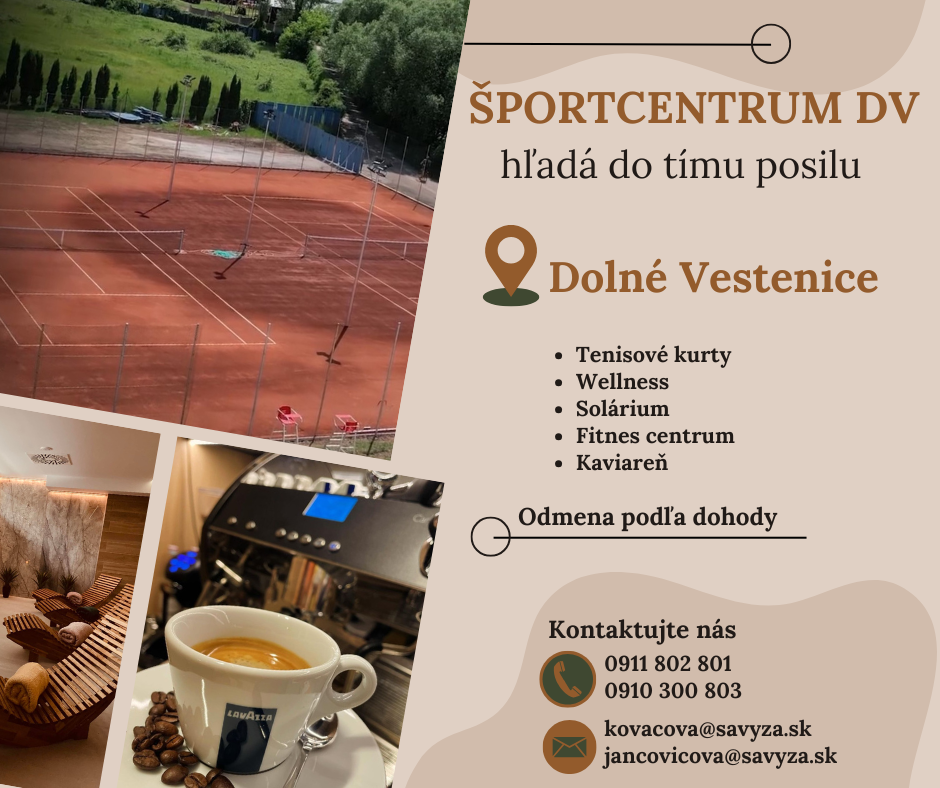Športcentrum DV hľadá do tímu posilu