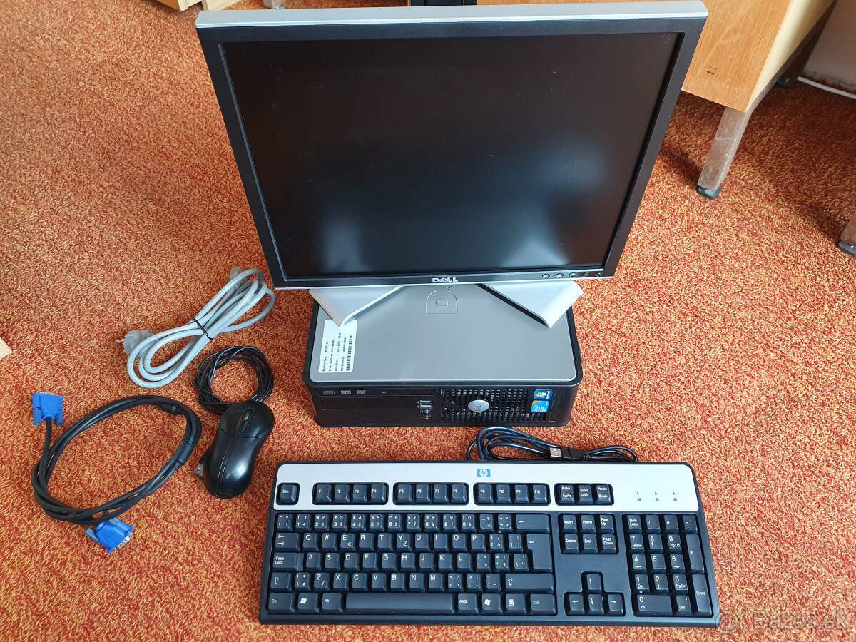 PC Dell + 19" monitor Dell + Win + MS Office + príslušenstv