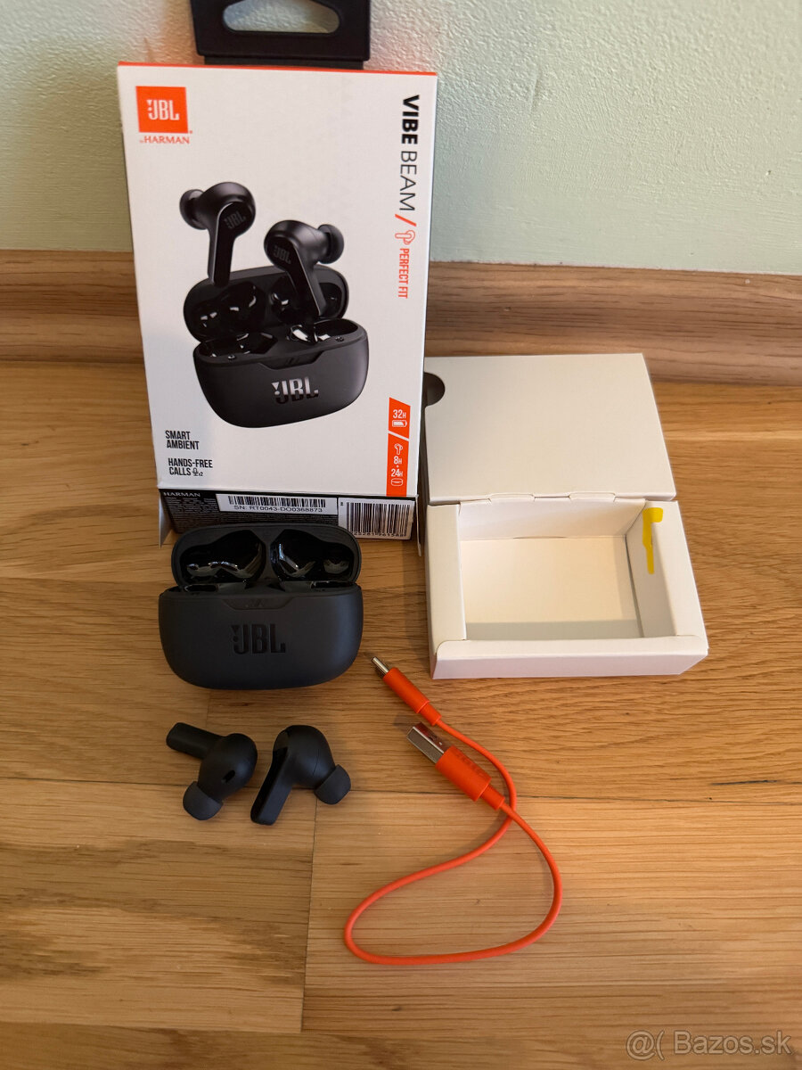 JBL vibe beam in ear sluchadla