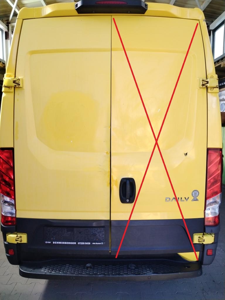 Iveco Daily, zadne dvere a panty