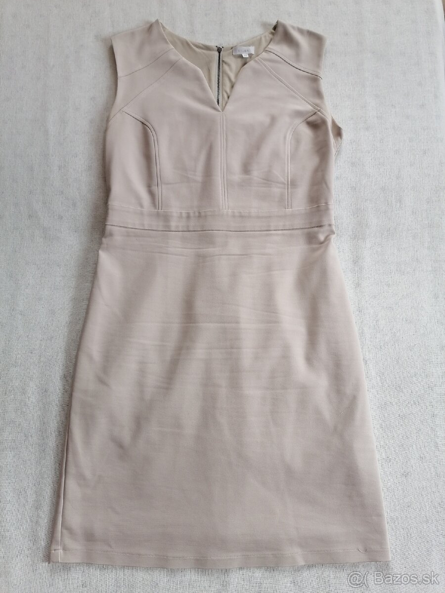 Dámske elegantné biznis šaty BEL&BO, béžové, veľkosť 42