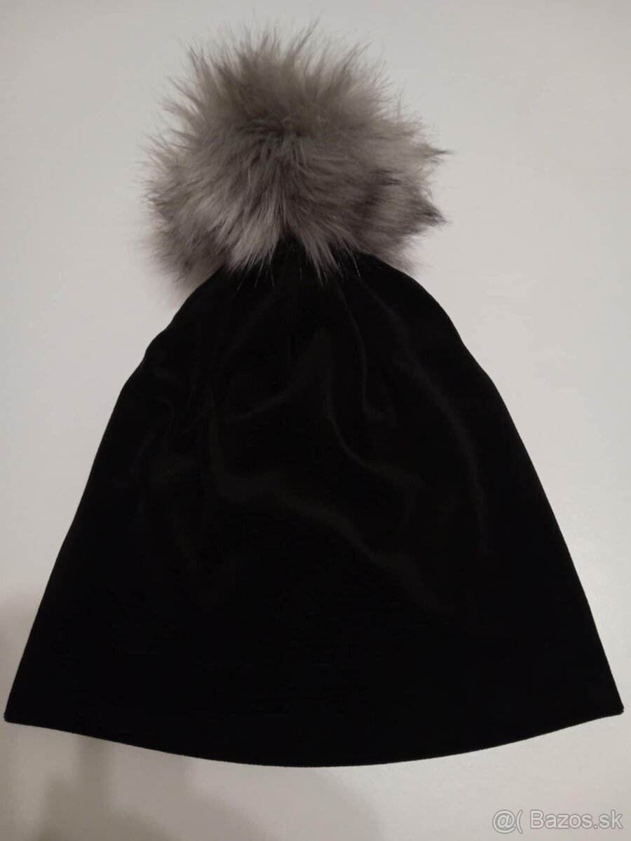 NOVÁ ELEG.ZAMAT.DÁMS.ČIAPKA s KOŽUŠ.BRMBOLCOM= -73%