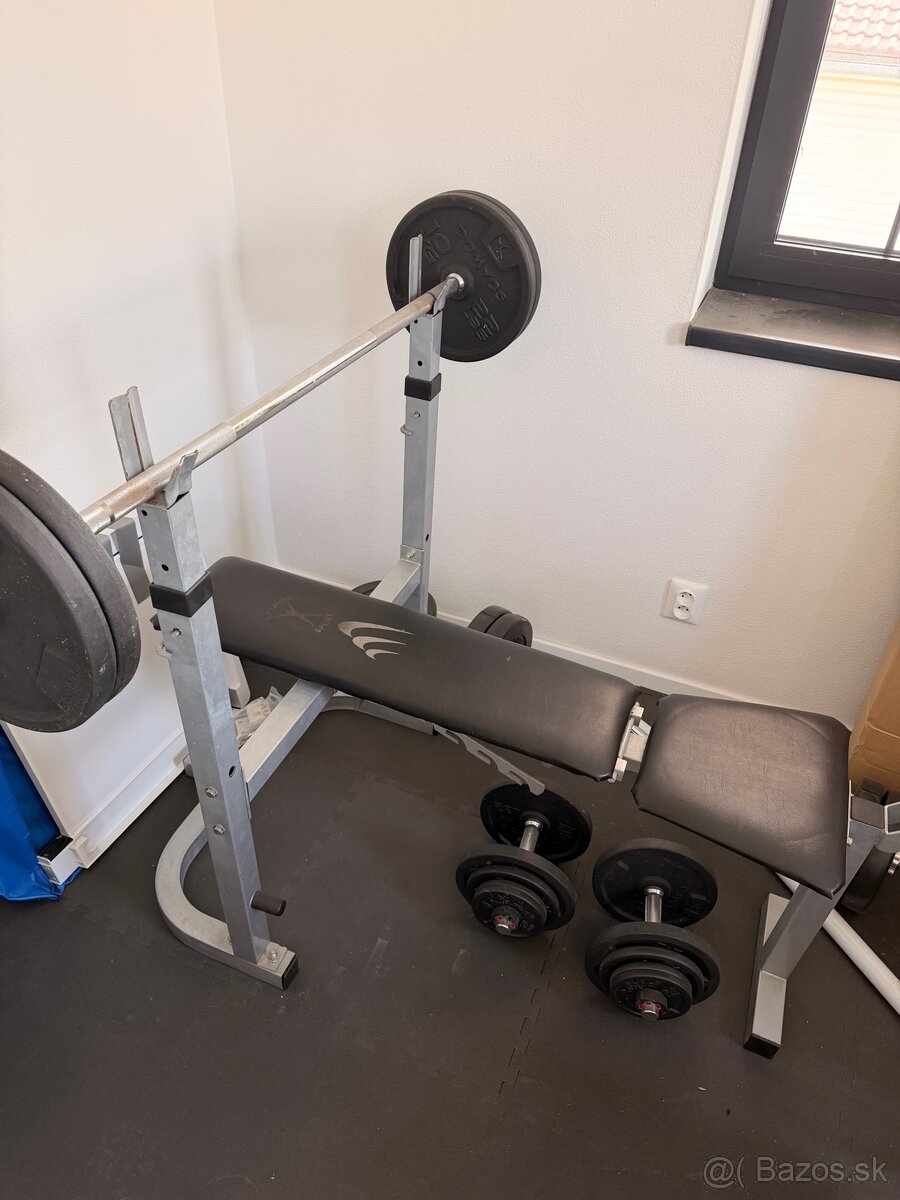 Bench press + činky