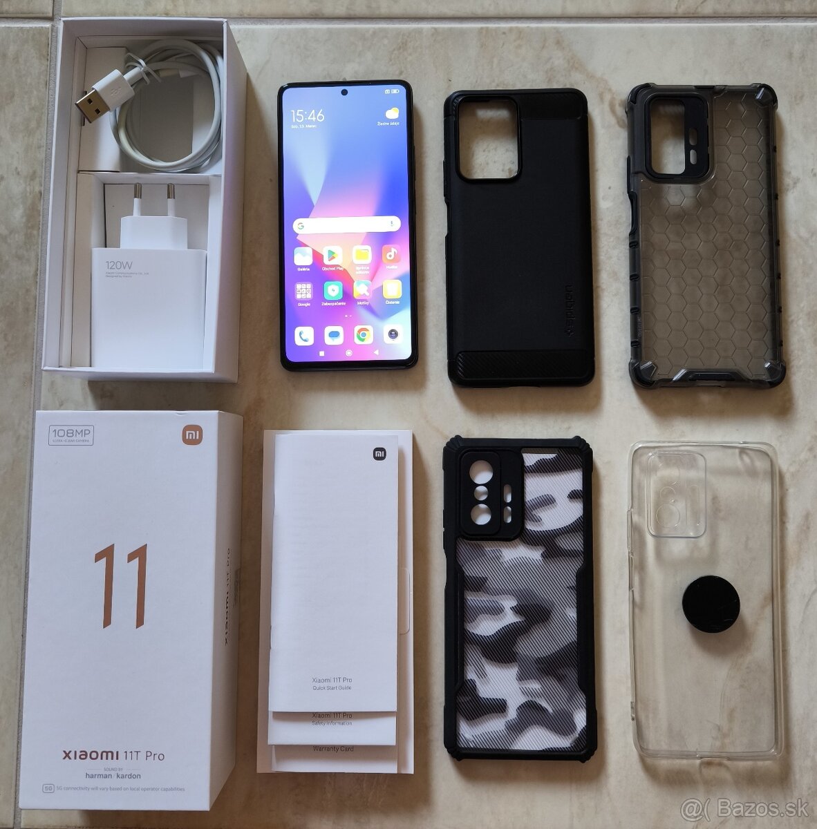 Xiaomi 11T Pro 5G 256 GB Meteorite Gray - Spigen obal