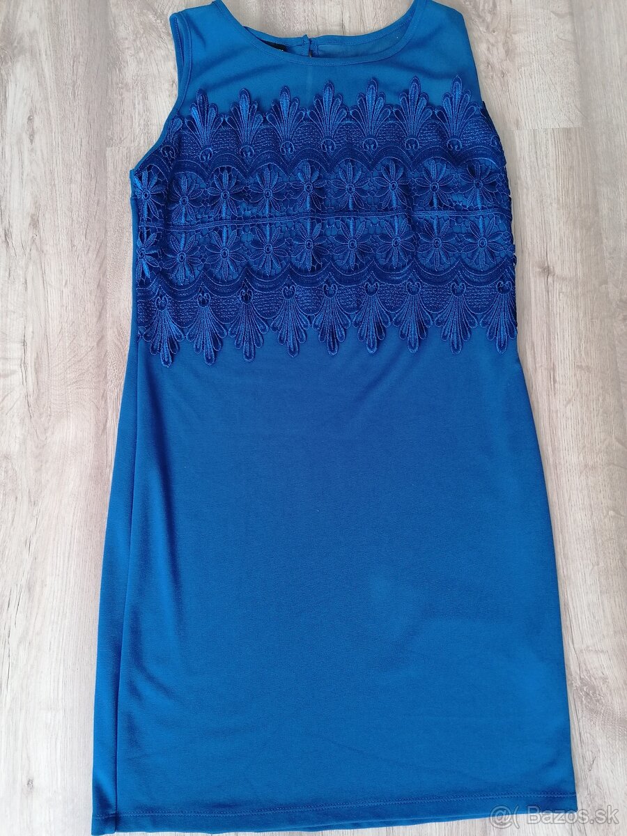 Dámske modré šaty. Veľkosť:42