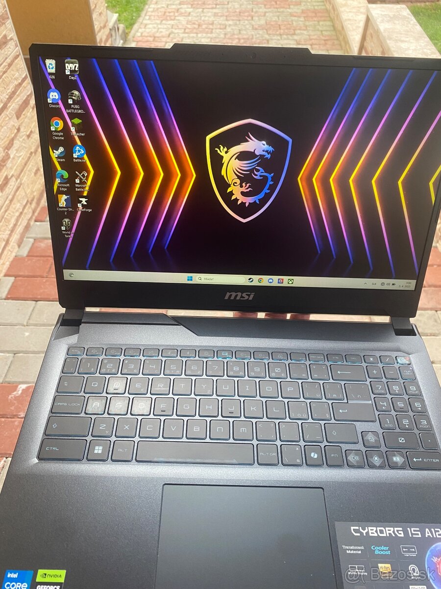 Predam herný notebook MSI 15 cyborg a12u