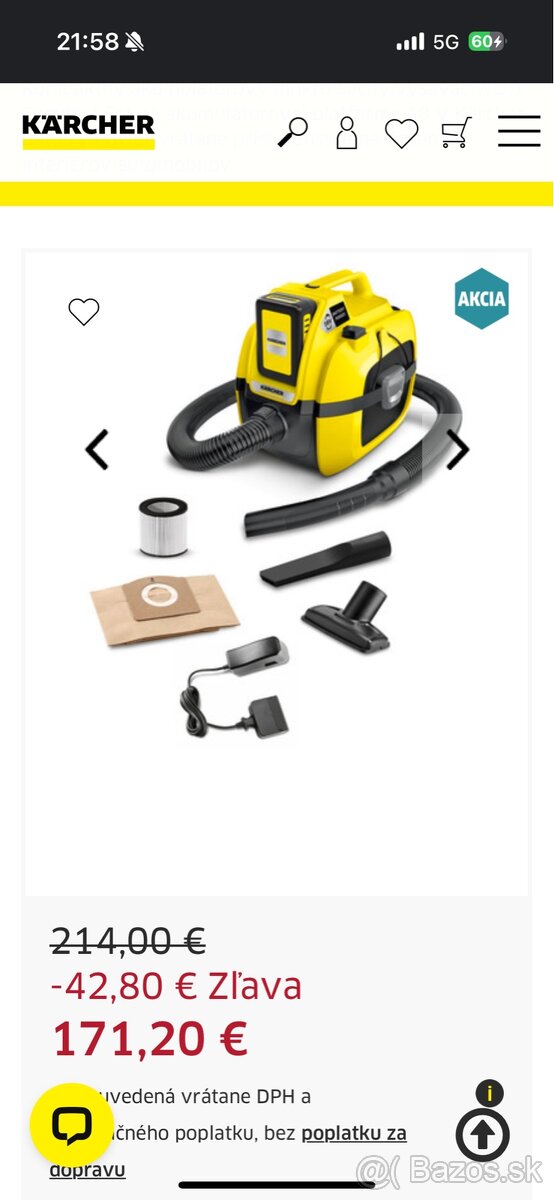 Predam vysavac karcher WD 1 compact