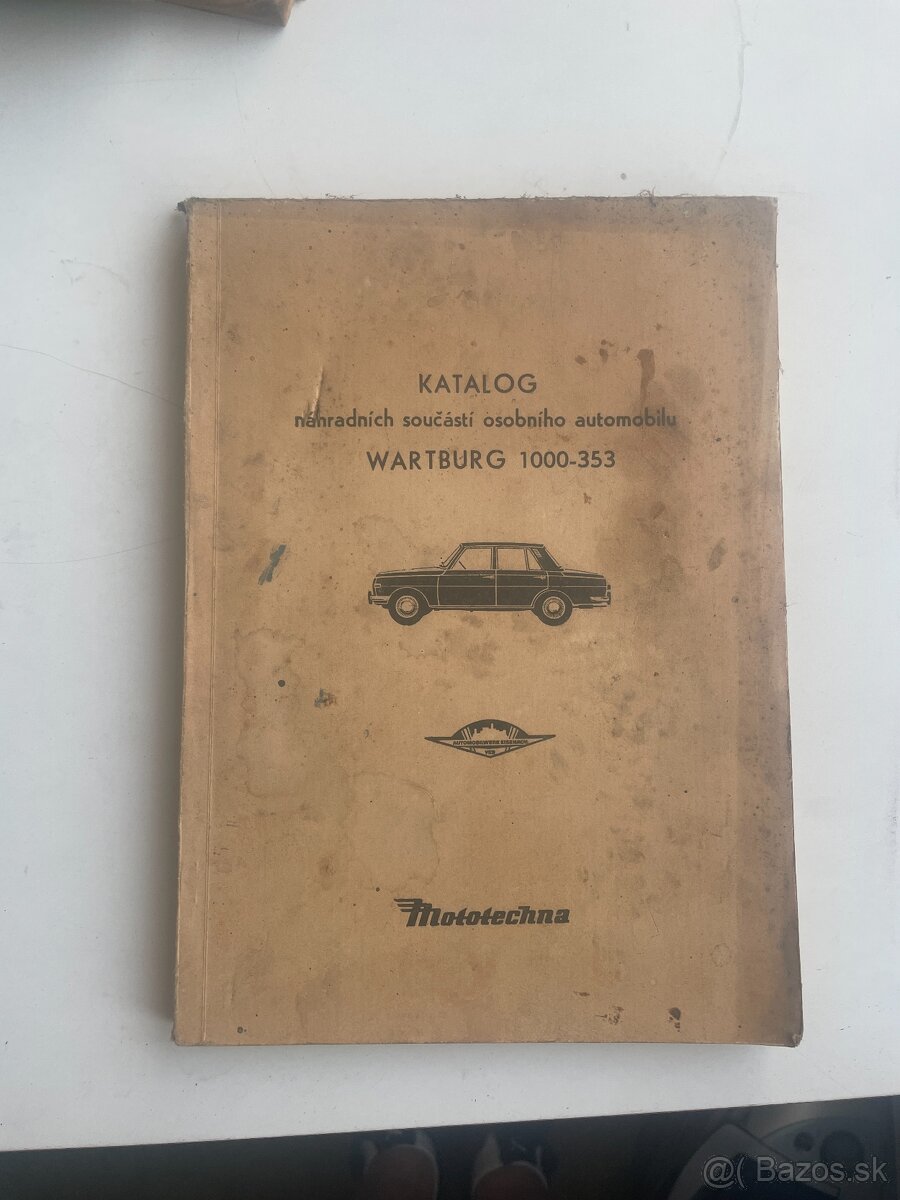 Katalóg náhradných súčiastok osobného automobilu Wartburg