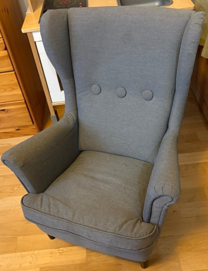 Detske Ikea kreslo sive - Strandmon, BA
