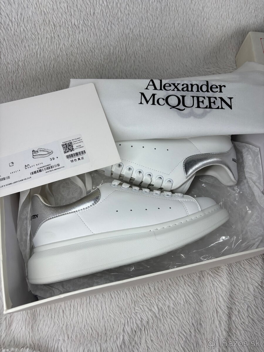 Alexander McQueen Sneakers Silver White