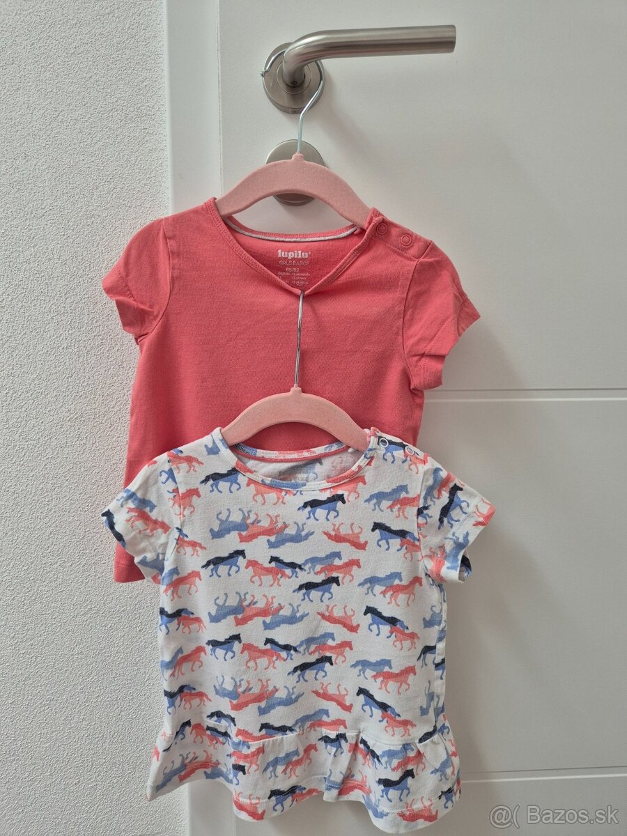 Tričko s krátkym rukávom 2ks LUPILU (veľ. 86/92)