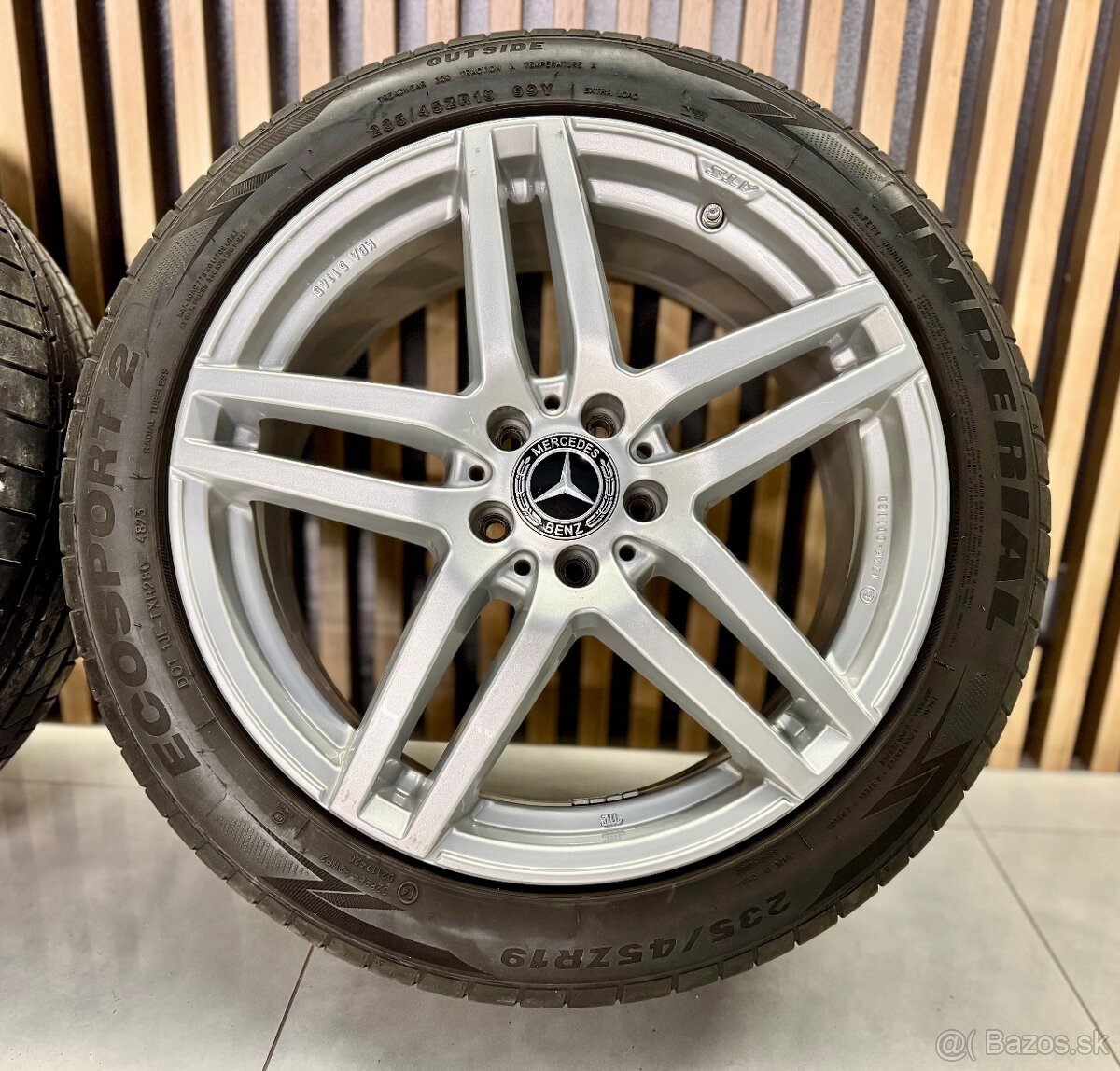 Mercedes disky + letné pneu R19 ako nové 5x112 8J ET38