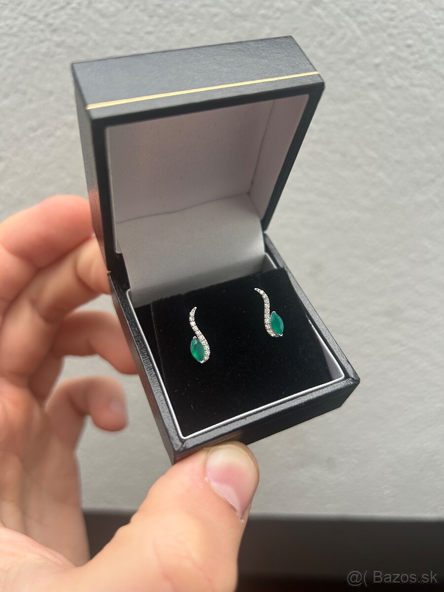 Revoni zlaté diamantové náušnice