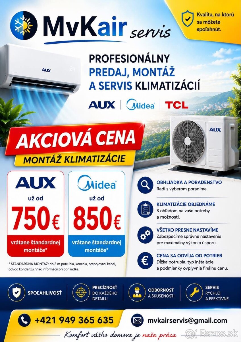 Klimatizácia - montáž/servis