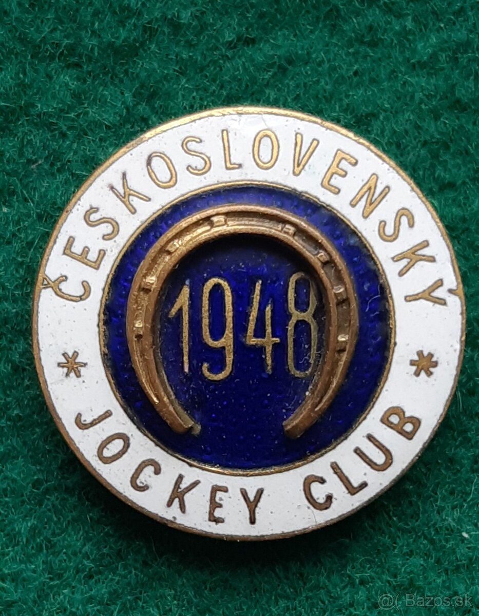 Jockey club 1948  vymením za hasičské odznaky, vyznamenania