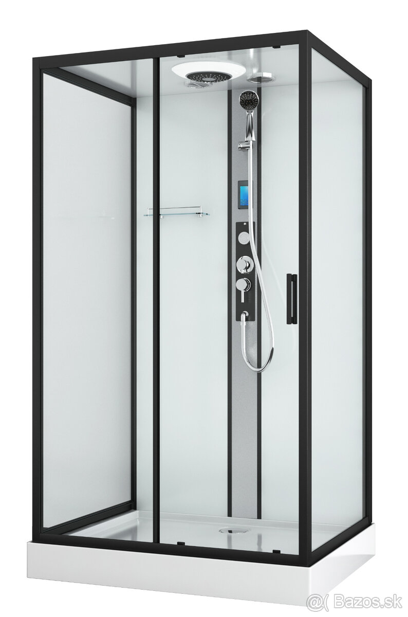 Sanotechnik QuickLine Boston black - Sprchová kabína 90x120x