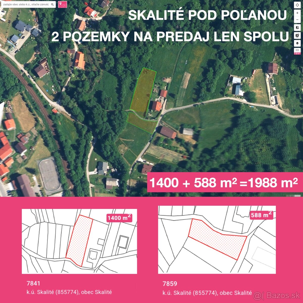 2-pozemky na predaj len spolu Skalité