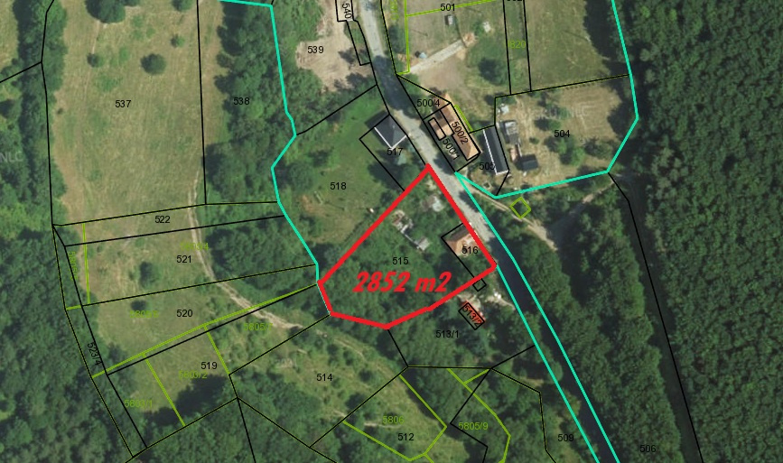 ZNÍŽENÁ CENA - pozemok v obci Uhliská o výmere 2852 m2