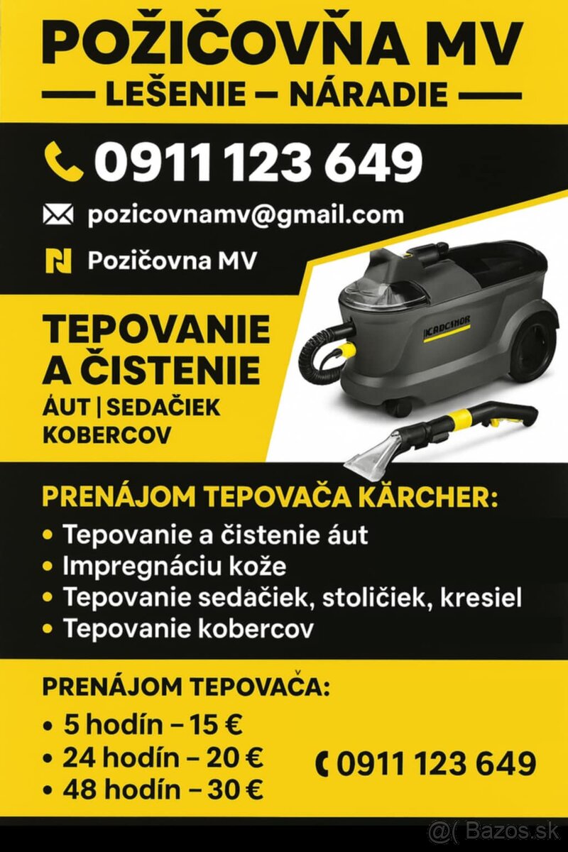 ♦️♦️Prenájom Tepovača♦️♦️