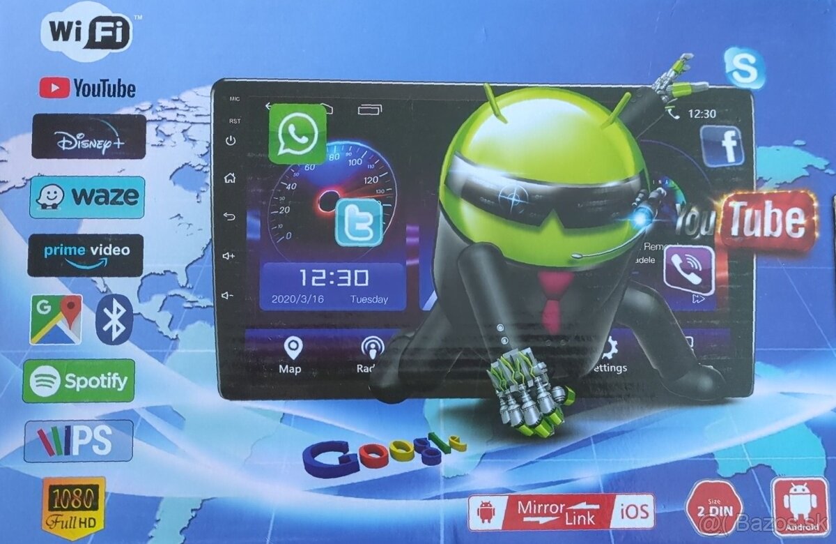Predam 2DIN 9" autoradio s Android 13