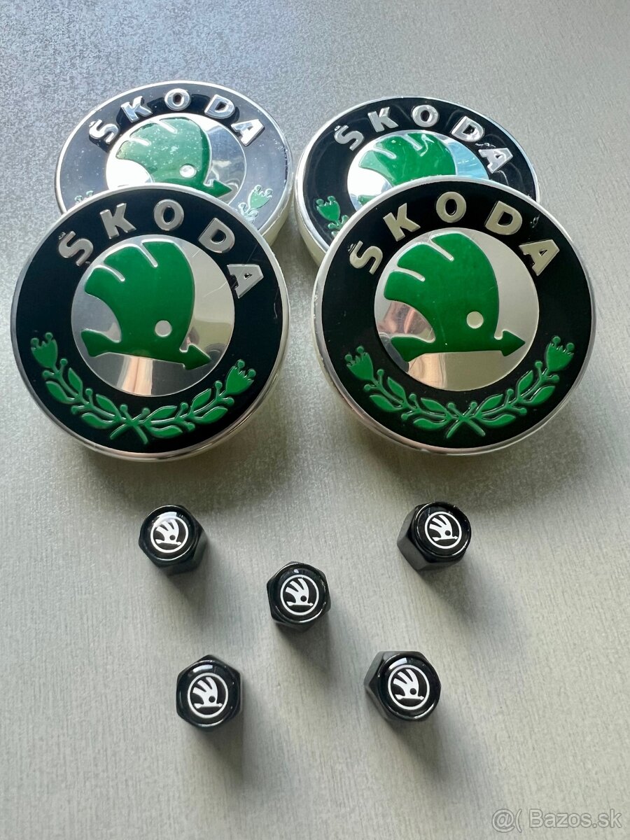 Krytky na disky elektrony Škoda + ventilkové krytky