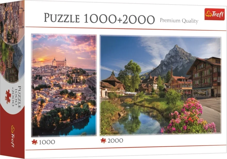 Puzzle Alpy a španielske mesto