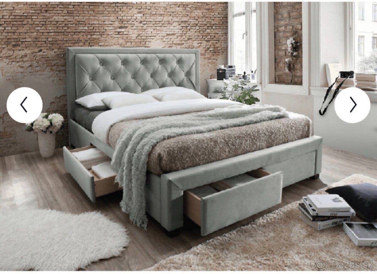 Manželská posteľ čalúnená 180 cm