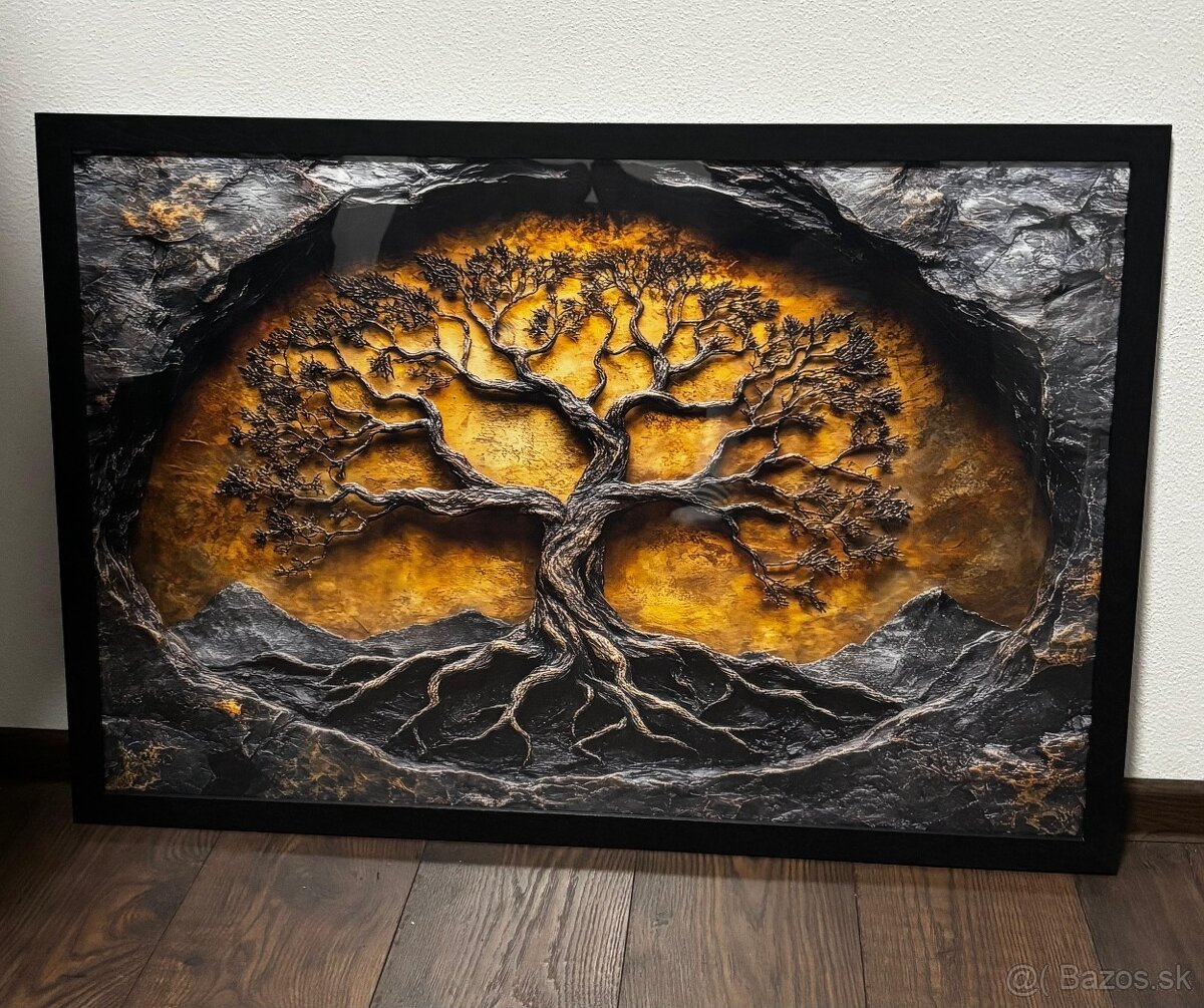 Moderny obraz umelecka tlac na platne - Vintage strom zivota