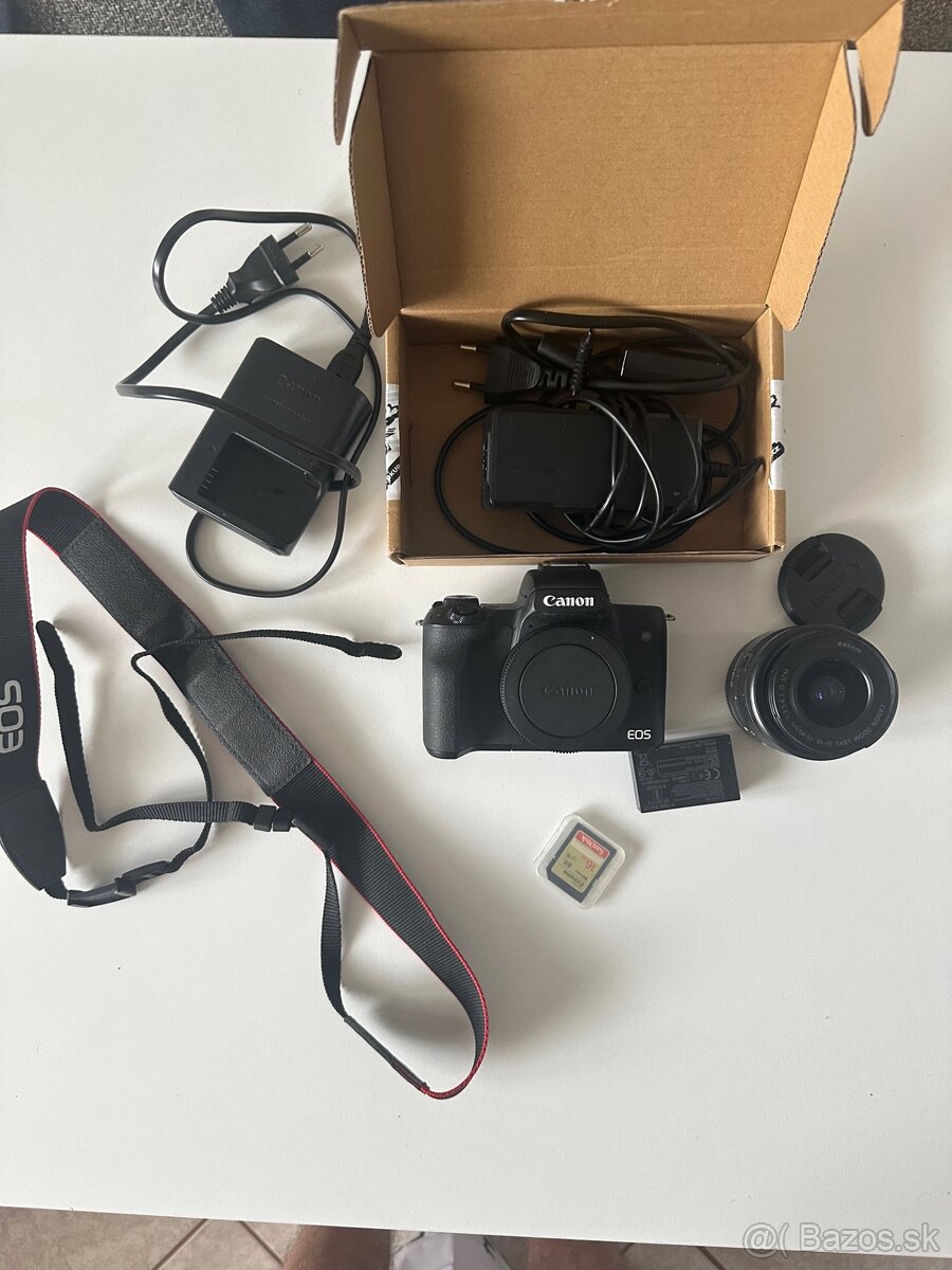 Predám Canon EOS M50 Mark II + kompletné príslušenstvo