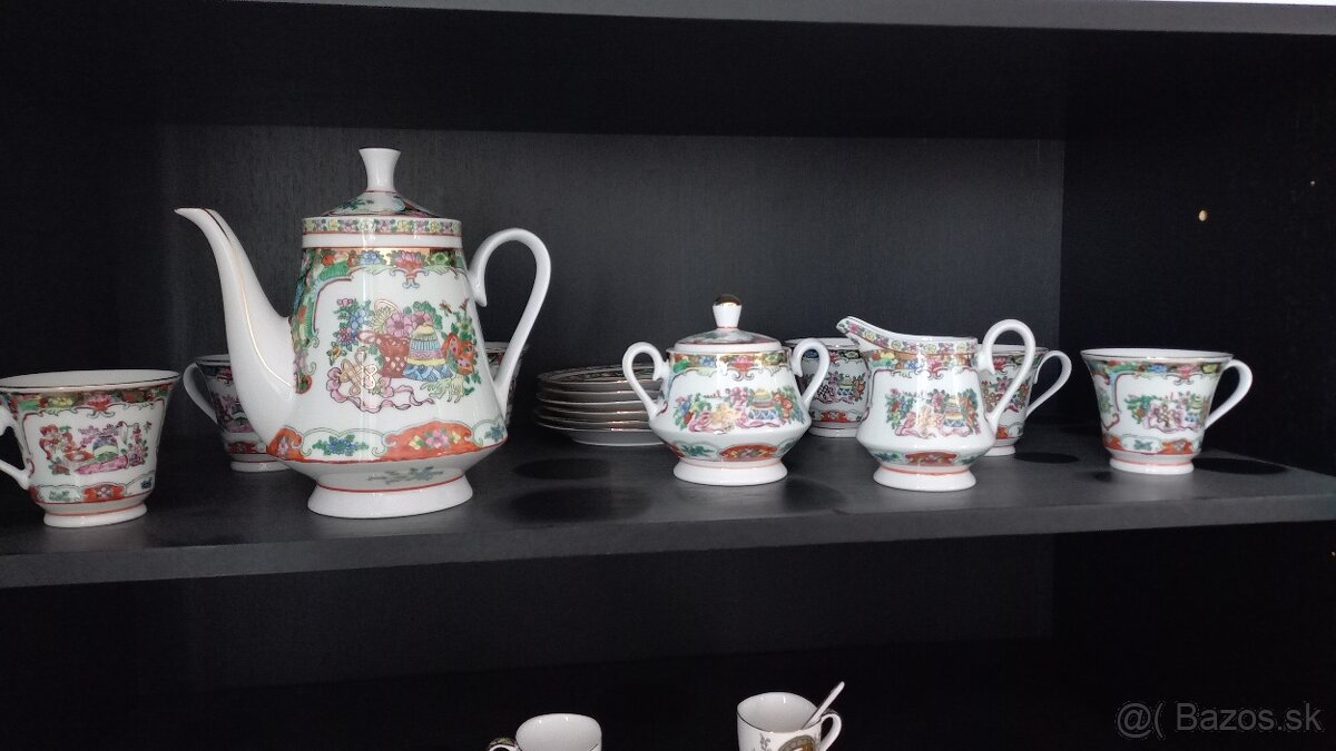 Čínska čajová súprava, šálky Mucha collection