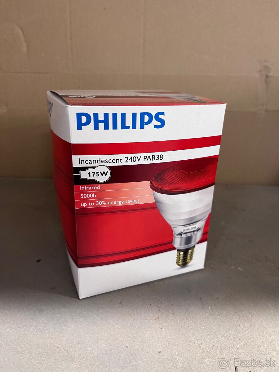 Infražiarovka 175W Philips úsporná červená