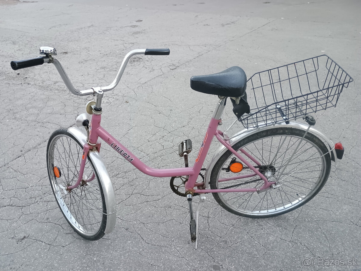 Dámsky retro bicykel Liberta - zachovalý, s košíkom