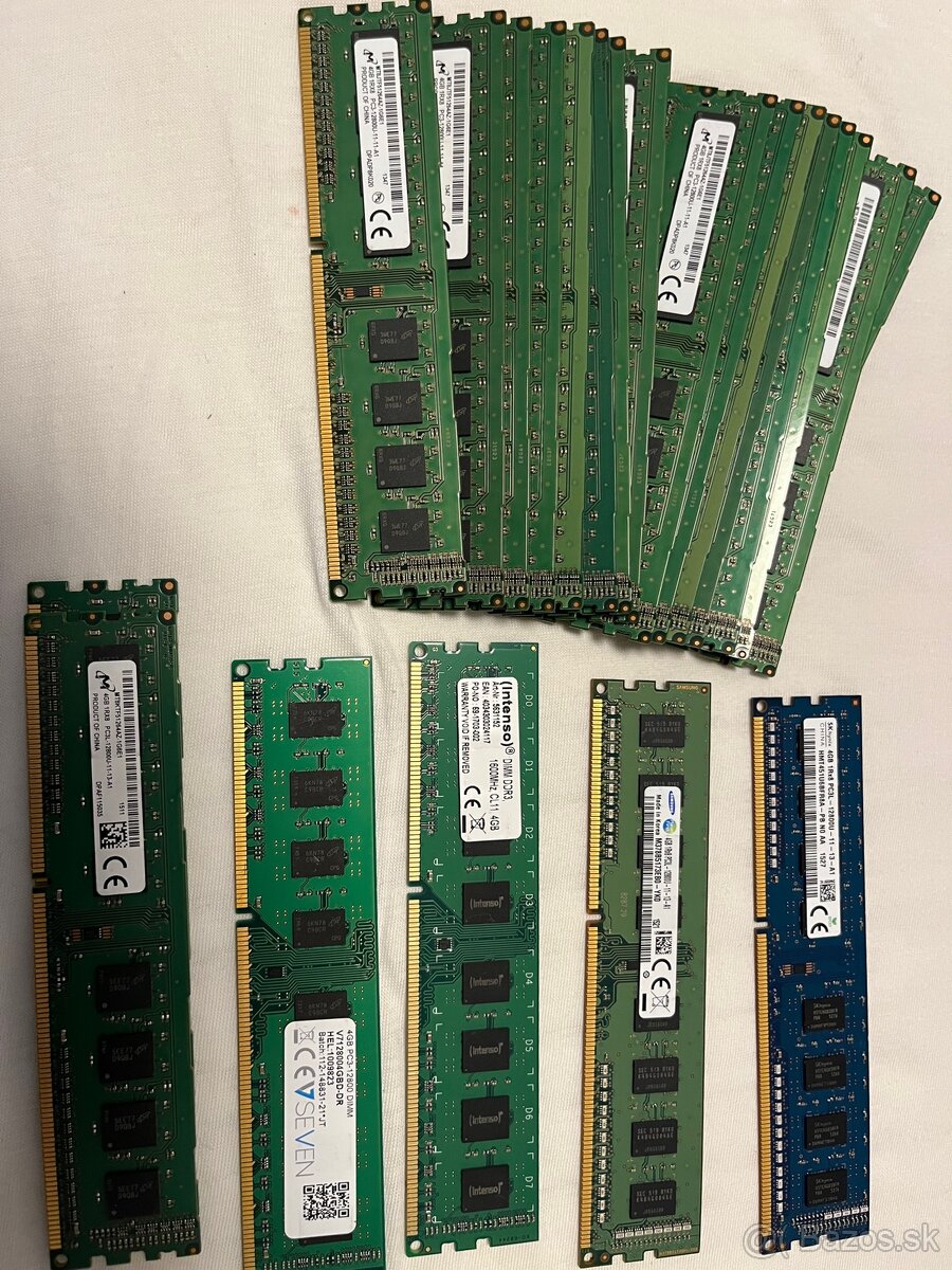 DDR3 4GB PC3-12800U RAM – 15x k dispozícii – 4€/ks