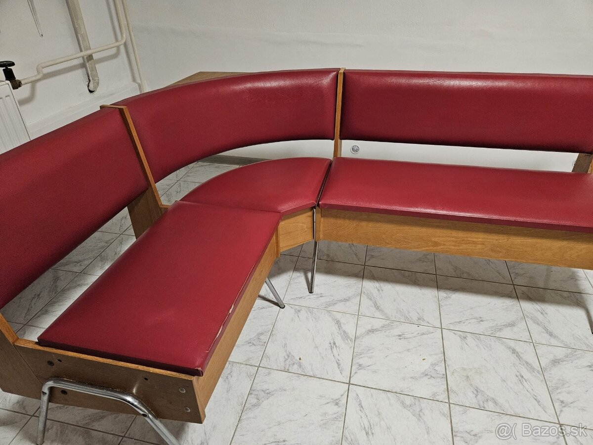 Retro jedálenská rohová lavica