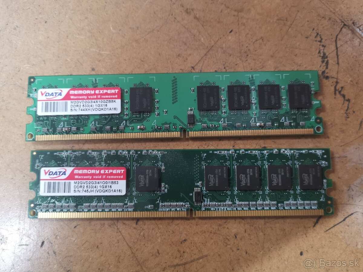 Ram 2gb (2x1gb) Ddr2 533 Vdata