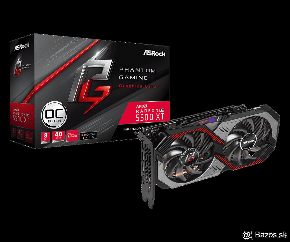 ASROCK Radeon RX 5500 XT Phantom Gaming D 8G OC