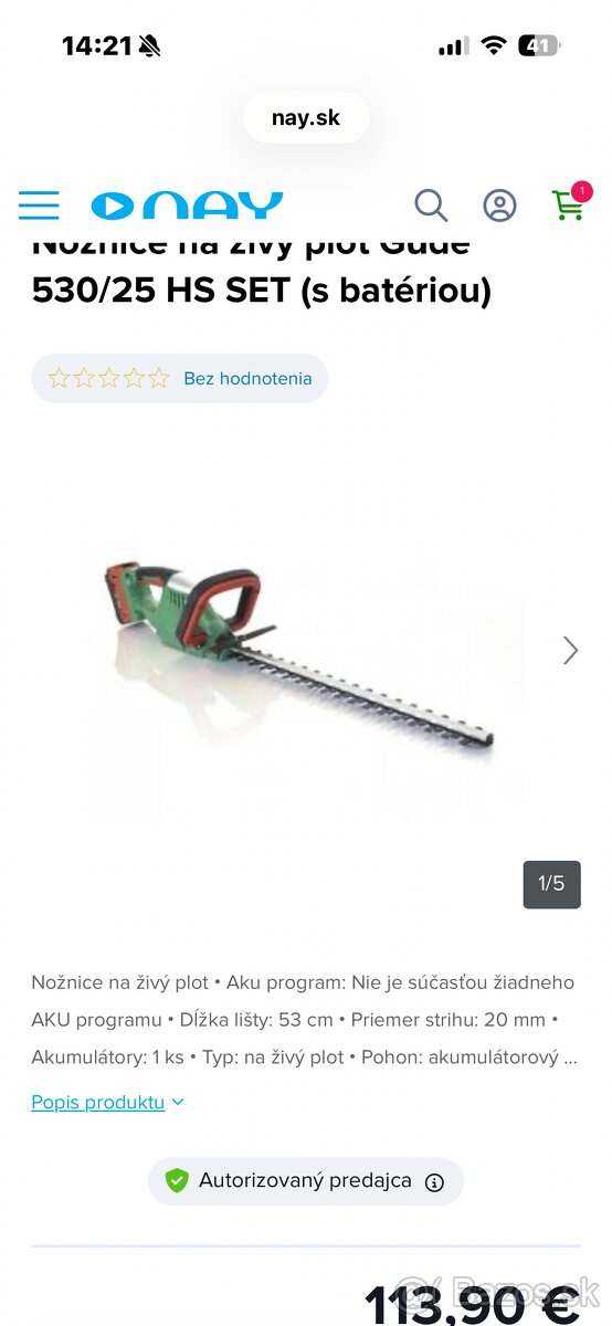 Predám Nové nožnice na plot