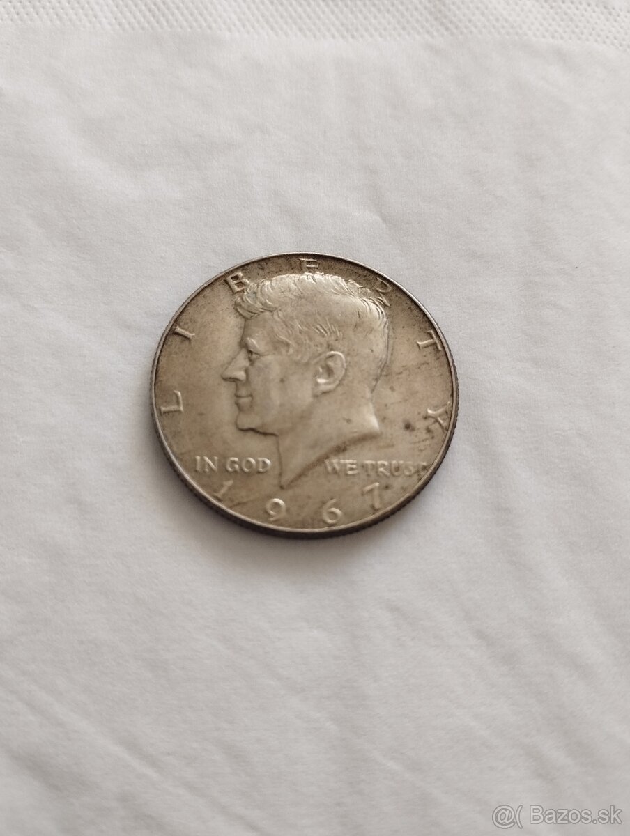 Kennedy Half Dollar 1967 - 40% striebro