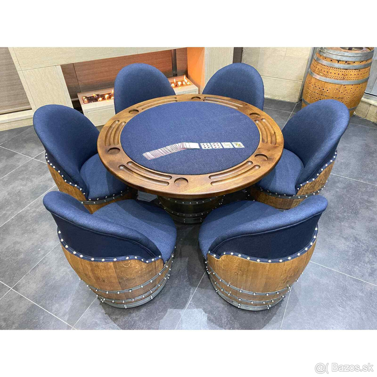 Pokrový stôl - Whisky Barrel Chairs