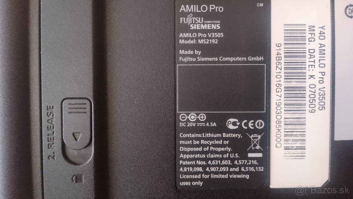 Amilo pro v3505 na nahradne diely
