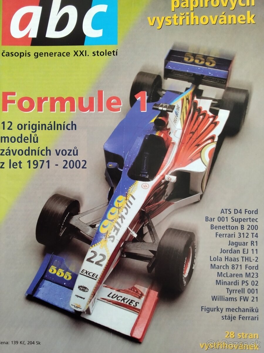 F1 ABC ŠPECIAL 12 ks papierových modelov