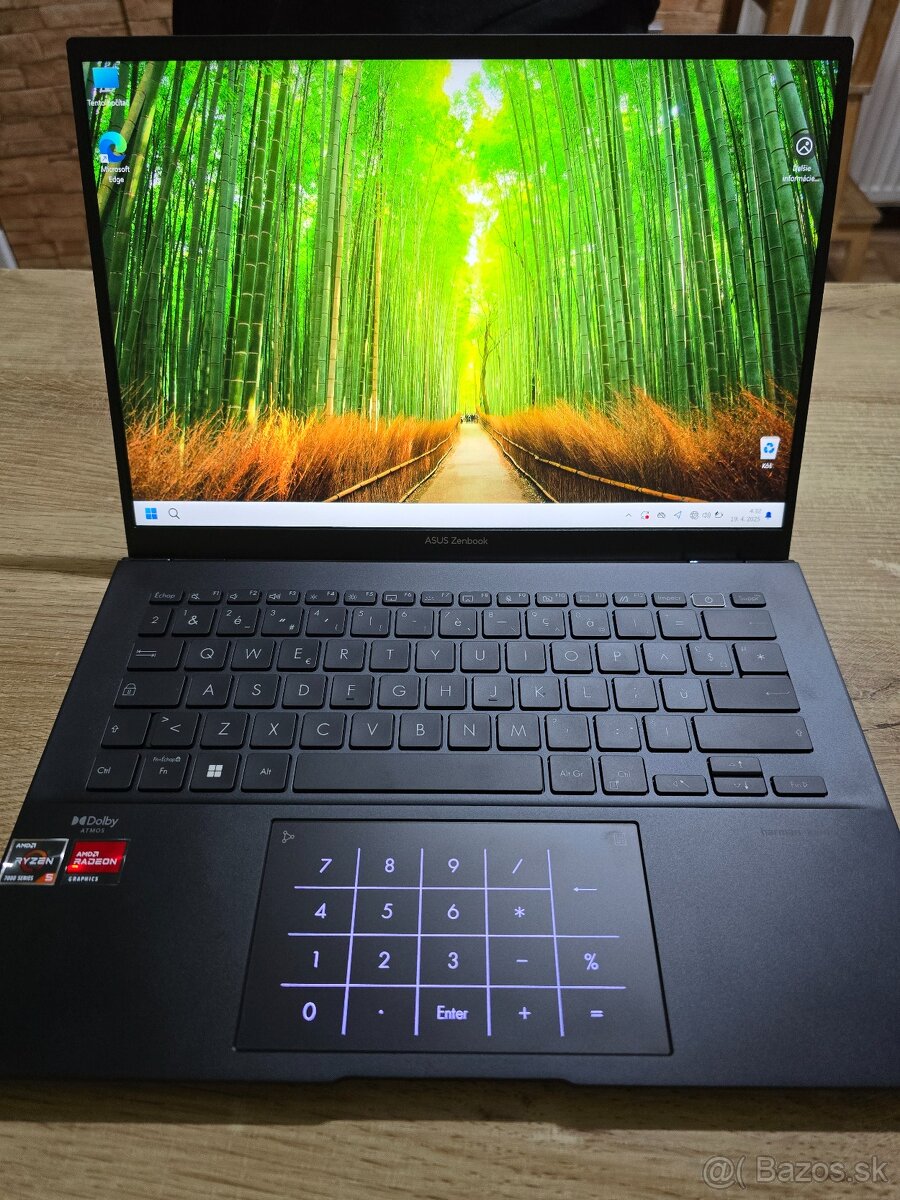 Asus Zenbook 14 so 16gb ram 512gb ssd diskom a ryzen 5 proce