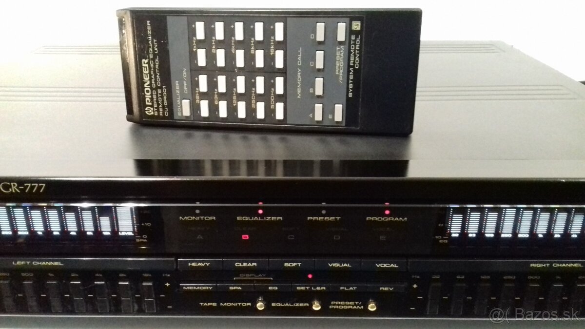 TOP stav 2x10 pasmovy equalizer PIONEER GR-777, vyroba Japan