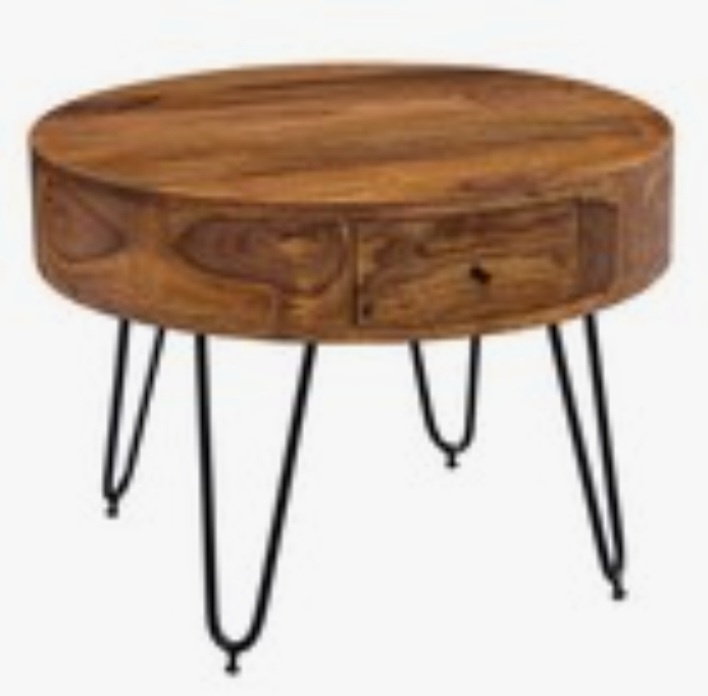 Konferenčný stolík okrúhly so šuflikom 60 cm