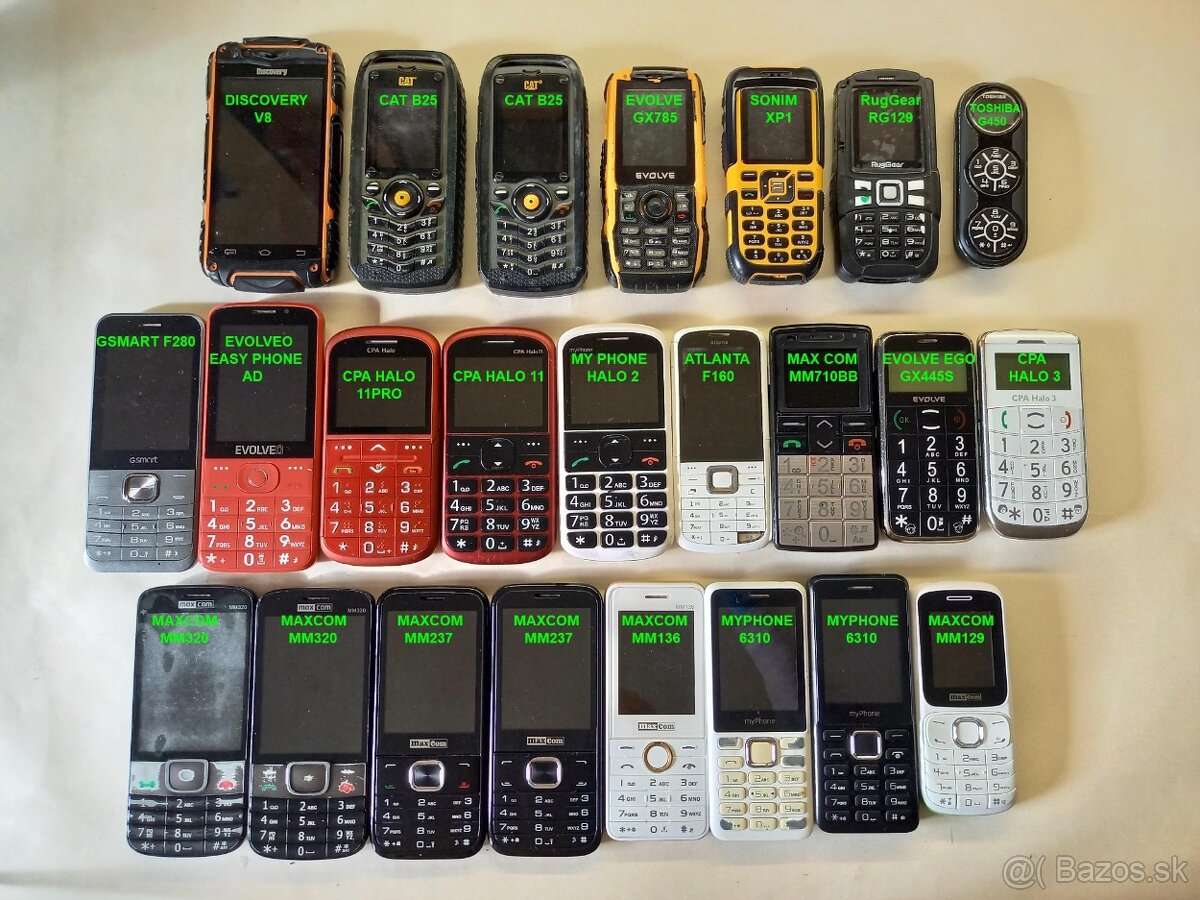 Klasické Tlačidlové Senior Mobily Veľký Display Dual Sim